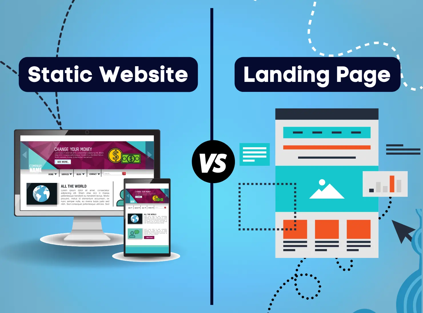 static-website-vs-landing-page
